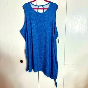 NWT. Disney cruise line dress 2X. Blue wave pattern, scoop neck